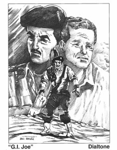 This portrait shows both the character Dial Tone, and the actor who voiced him, Hank Garrett, from the film G.I. Joe The Movie, released in 1987.