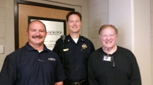 Hank with the sheriff at Canyon County prison, where he spoke to the inmates.